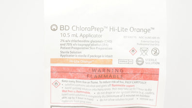 BD 930715 Chloraprep Hi-Lite Orange 10.5mL Applicators (x)